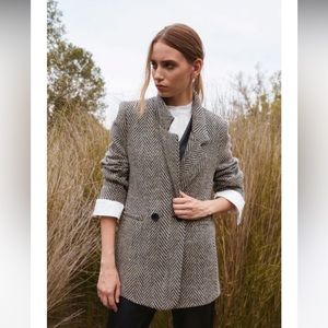 Sasso fishbone blazer. NWT.